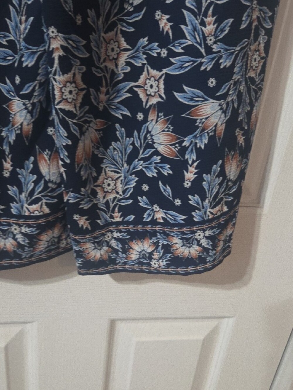Max Studio Navy Floral Maxi Skirt - Picture 6 of 7